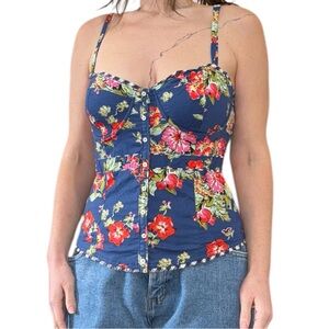 NWOT Floral Corset Top